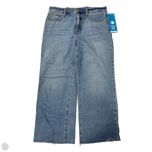 Jeans Wide Leg By J. Crew In Blue Denim, Size: 8