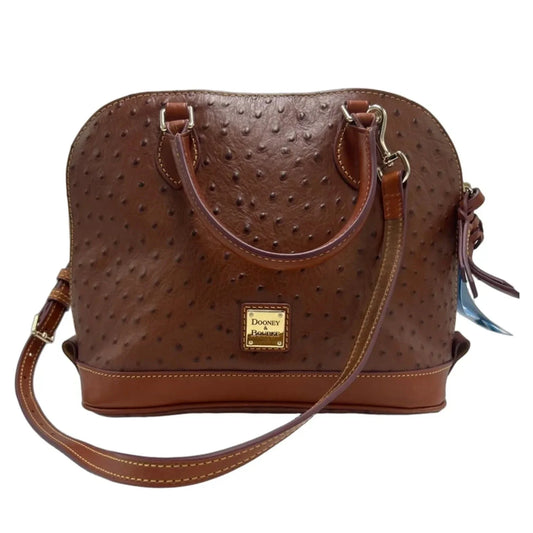 Dooney And Bourke Ostrich Domed Designer Satchel Handbag