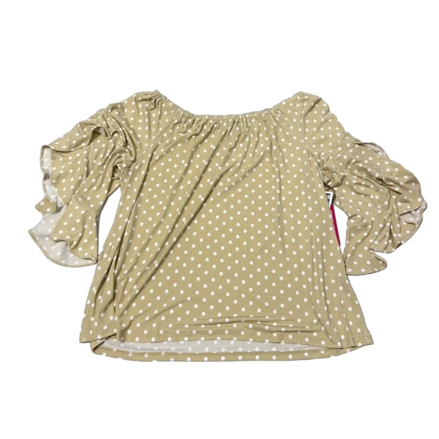 New! Top Long Sleeve By Vince Camuto In Polkadot Pattern, Size: L