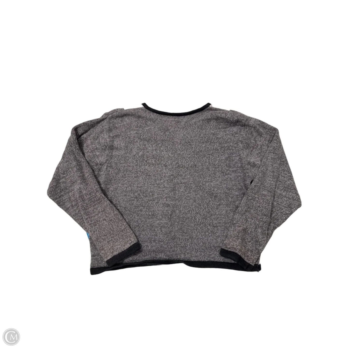 Sweater Cardigan By Dress Barn In Grey, Size: L