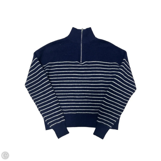 Sweater Cashmere By Aqua In Blue & White, Size: Xs