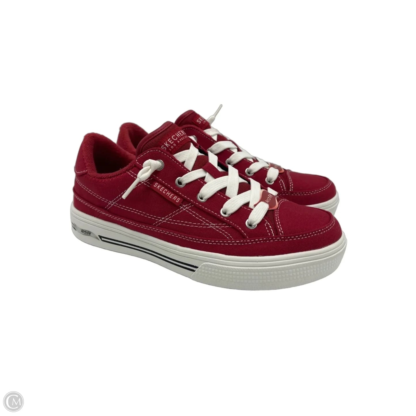 New! Shoes Sneakers By Skechers In Red & White, Size: 6.5