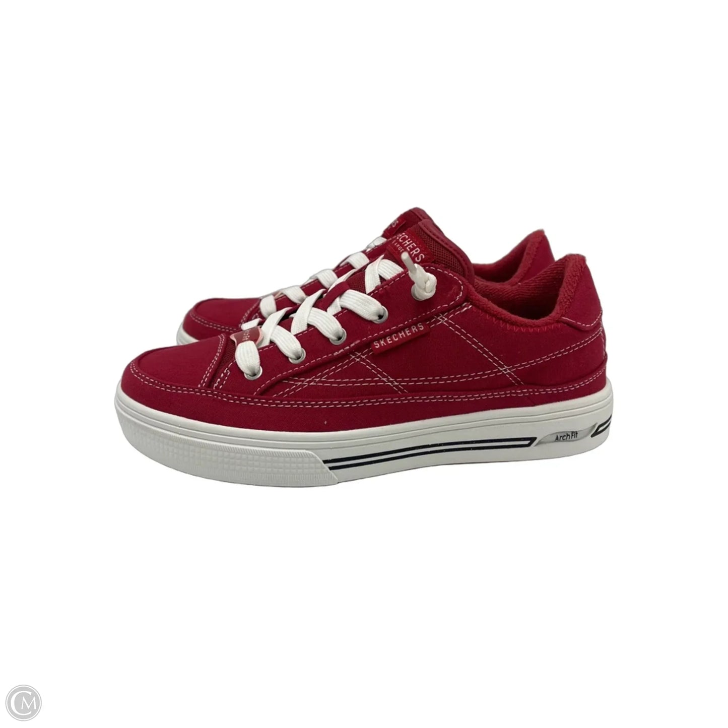 New! Shoes Sneakers By Skechers In Red & White, Size: 6.5
