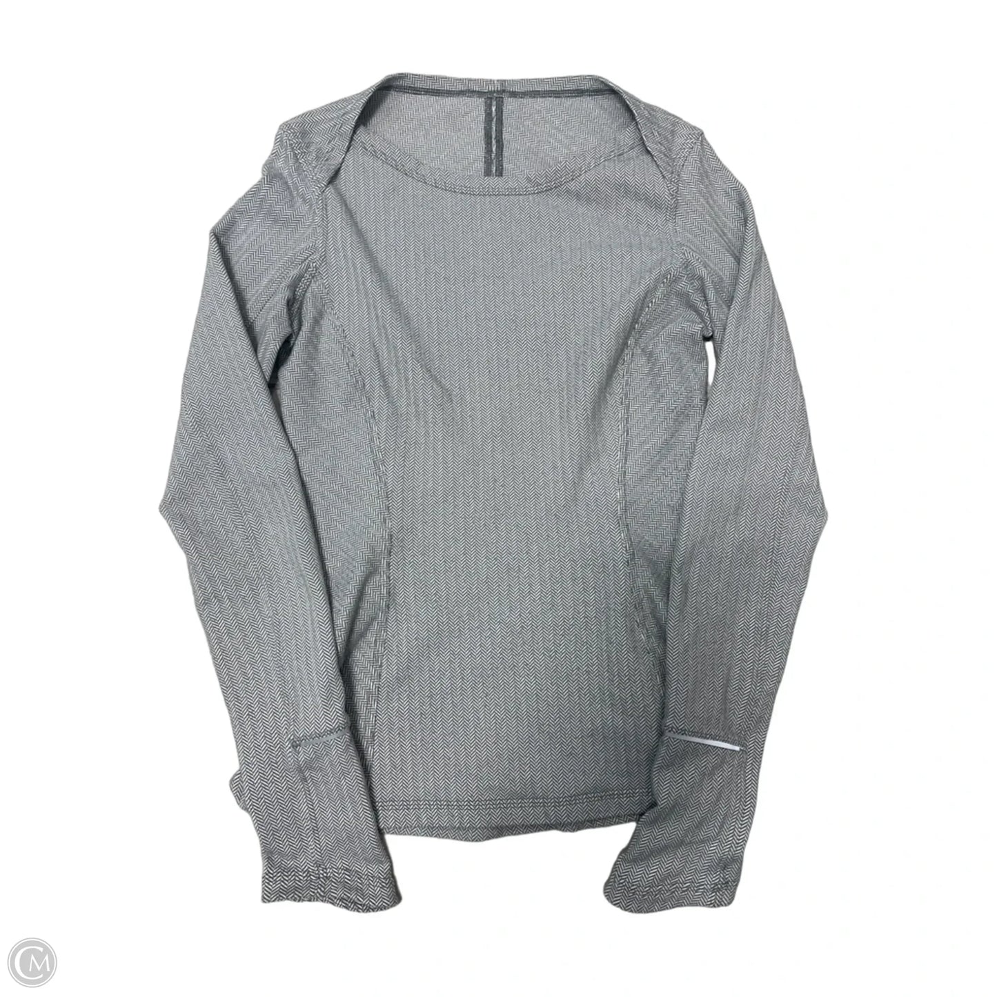 Athletic Top Long Sleeve Collar By Lululemon In Grey, Size: S