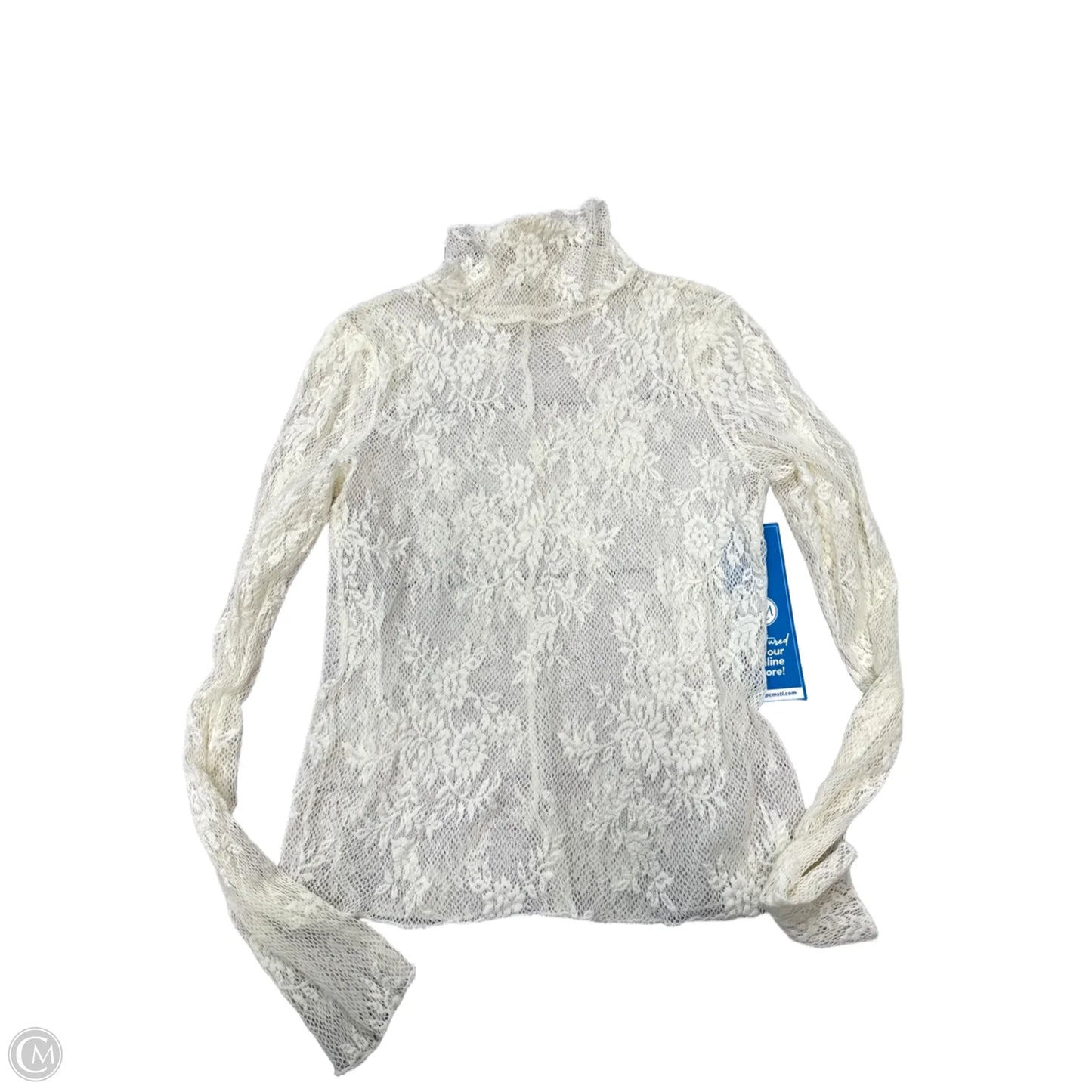 Top Long Sleeve By Free People In White, Size: M