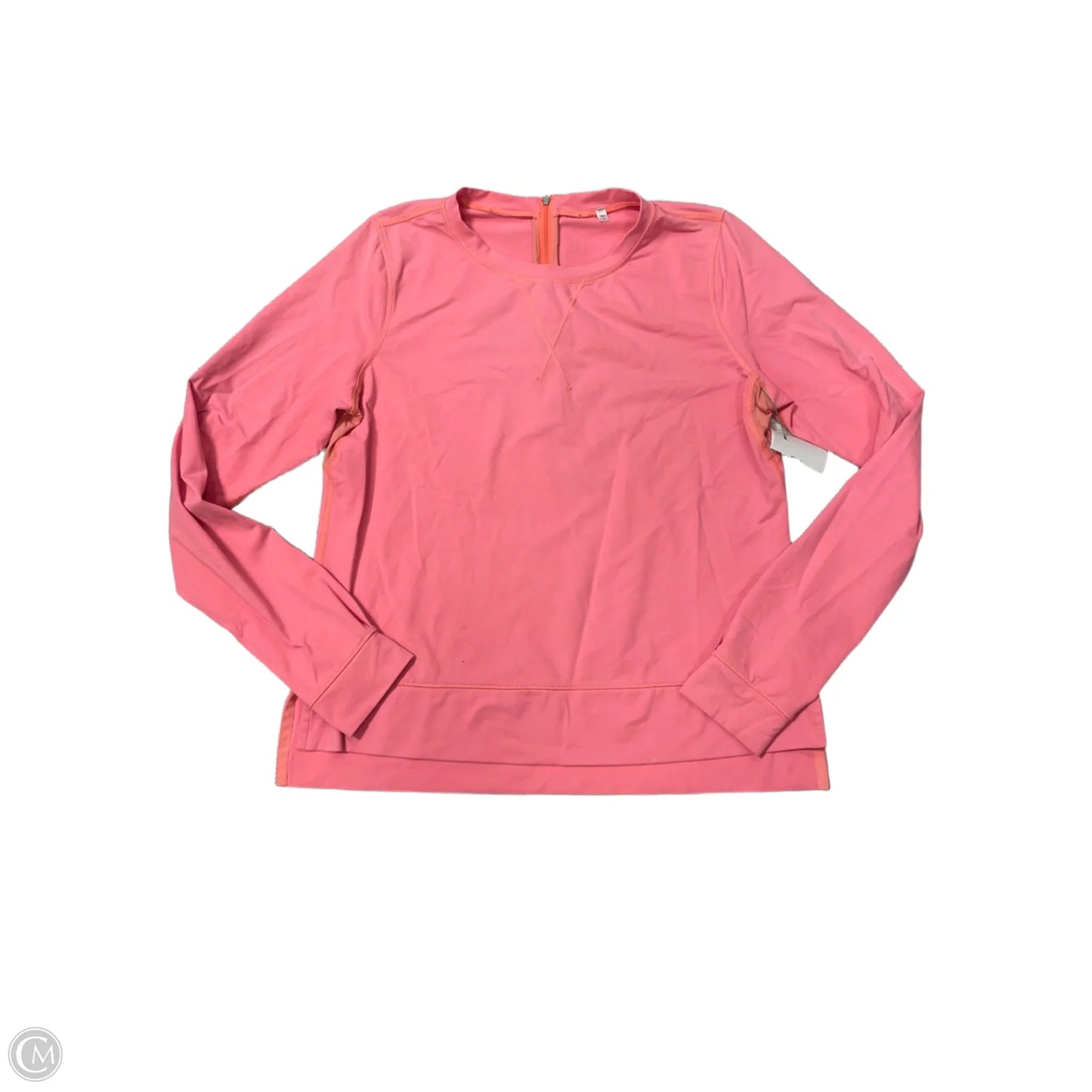 Athletic Top Long Sleeve Crewneck By Lululemon In Orange, Size: M