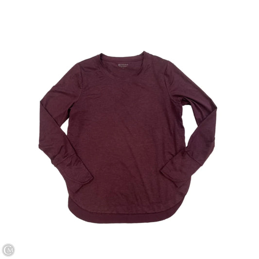 Athletic Top Long Sleeve Crewneck By Athleta In Maroon, Size: L