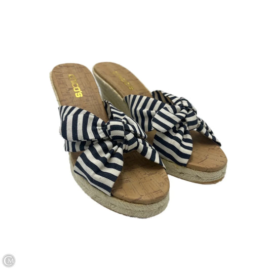 Sandals Heels Block By Chicos In Tan, Size: 9