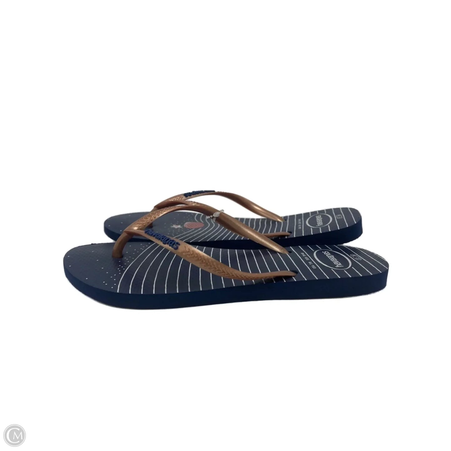 Sandals Flip Flops By Havaianas In Blue, Size: 8