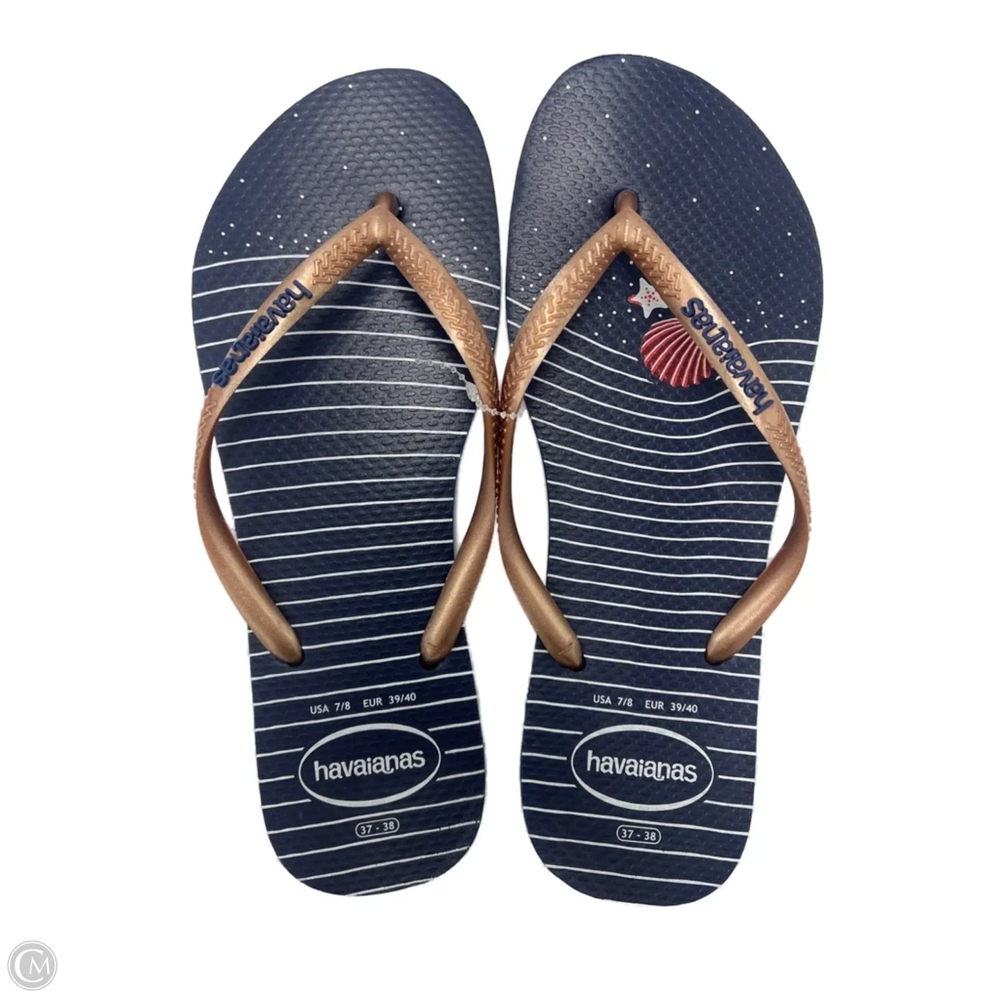 Sandals Flip Flops By Havaianas In Blue, Size: 8