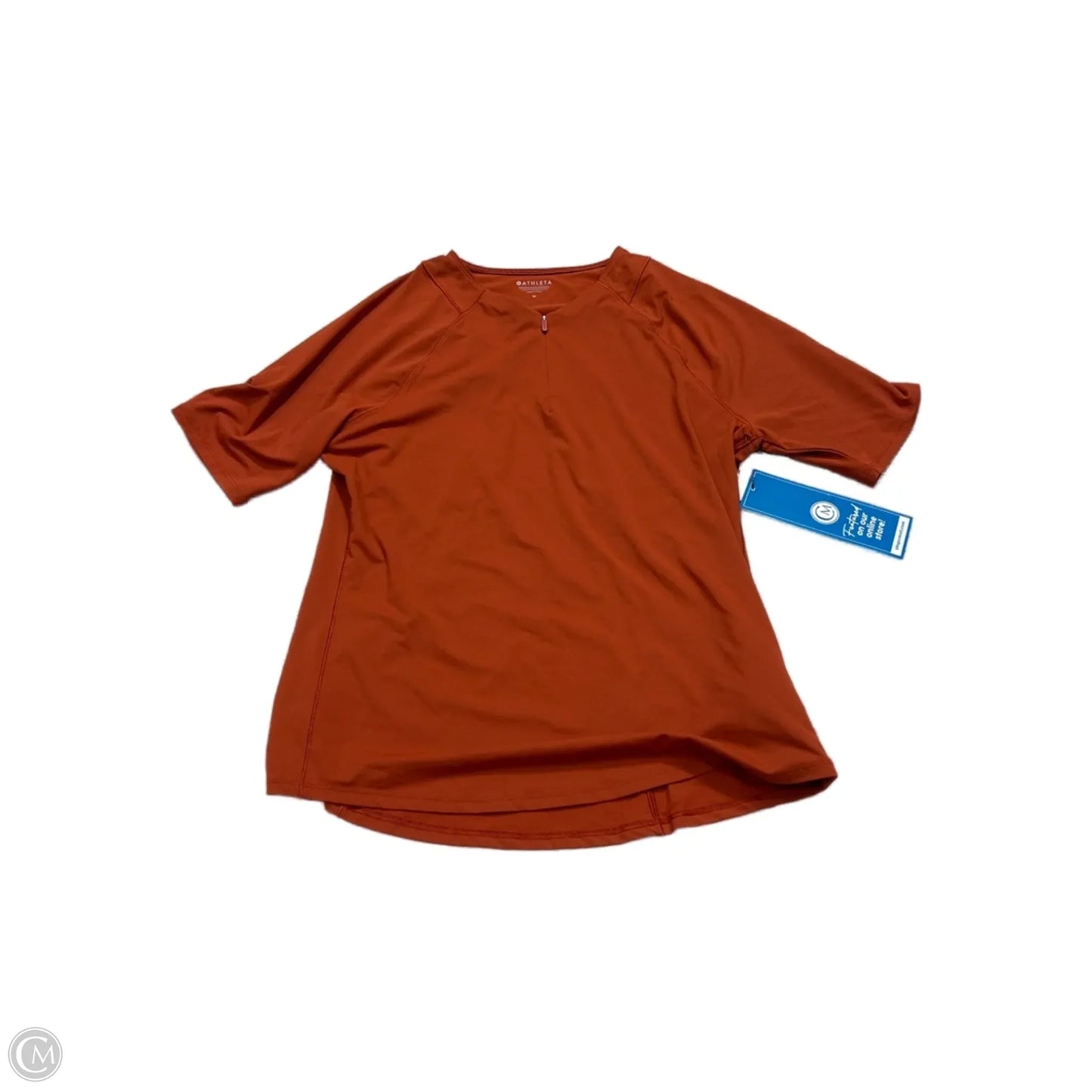 Athletic Top Short Sleeve By Athleta In Orange, Size: M