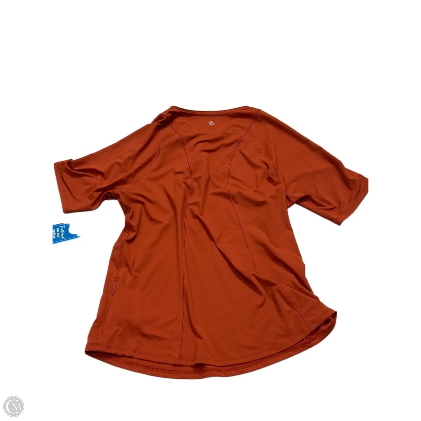 Athletic Top Short Sleeve By Athleta In Orange, Size: M