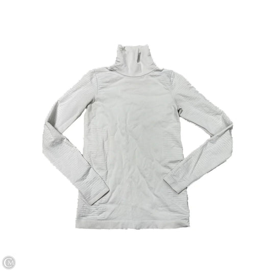 Athletic Top Long Sleeve Collar By Athleta In White, Size: Xs