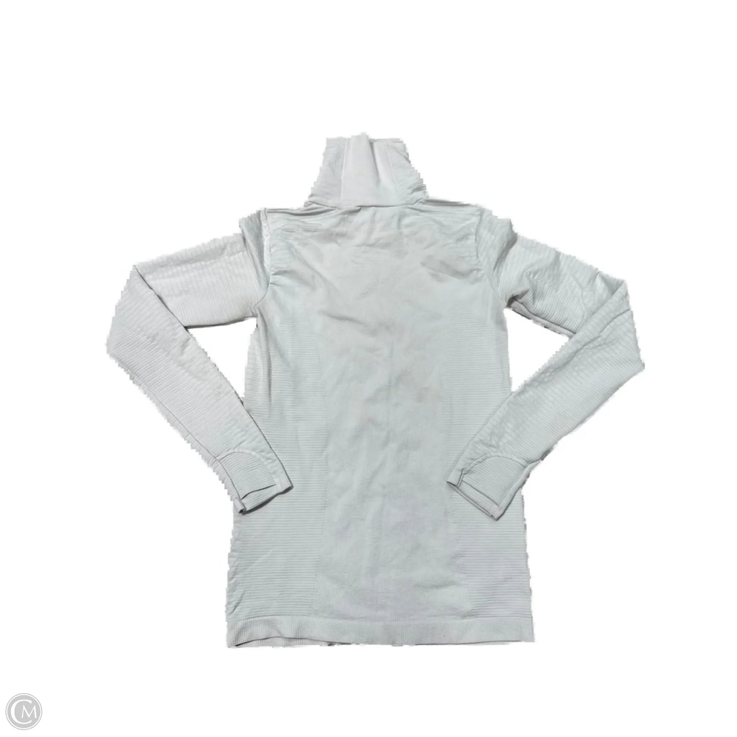 Athletic Top Long Sleeve Collar By Athleta In White, Size: Xs