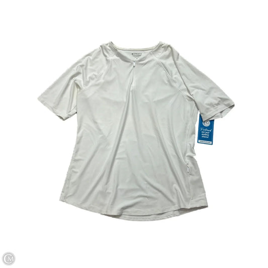 Athletic Top Short Sleeve By Athleta In White, Size: M