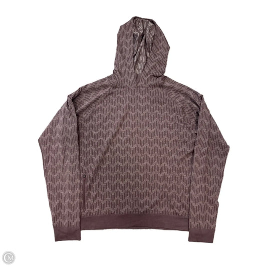 Athletic Top Long Sleeve Hoodie By Lululemon In Purple, Size: Xl