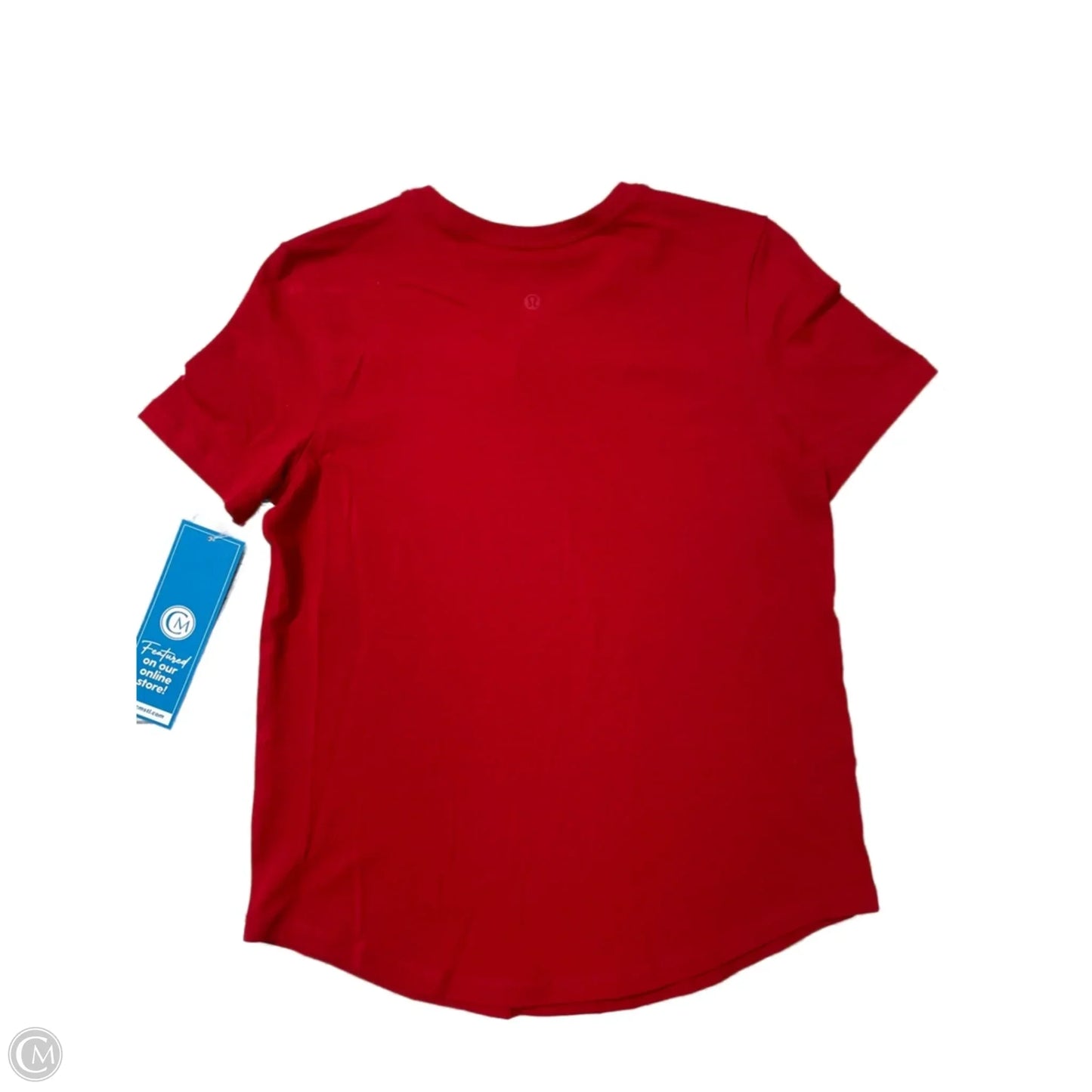 Athletic Top Short Sleeve By Lululemon In Red, Size: S