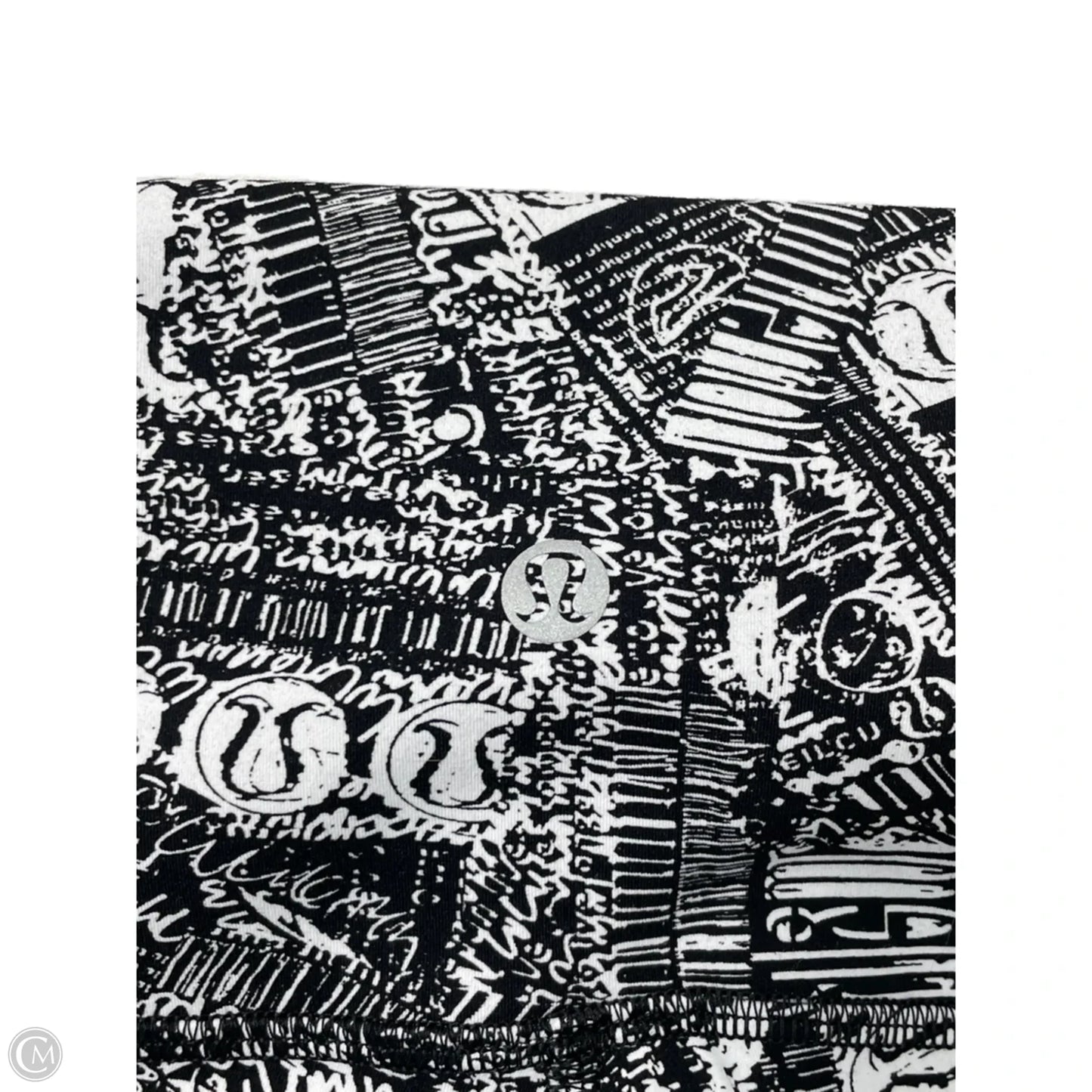 Athletic Leggings By Lululemon In Black & White, Size: S