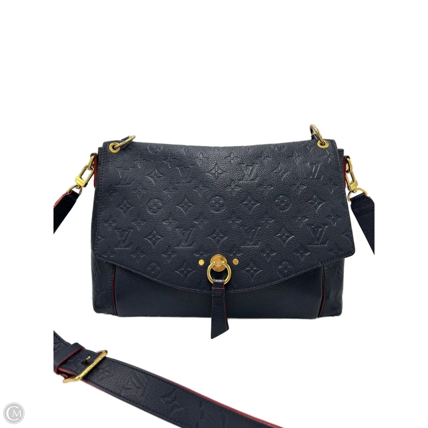 Louis Vuitton Blanche Empreinte MM Luxury Designer Handbag