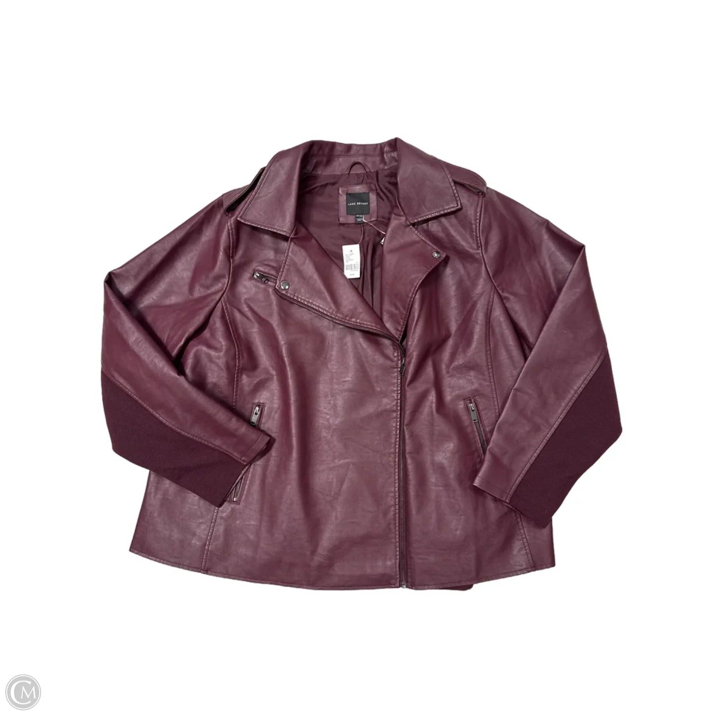 Jacket Moto By Lane Bryant In Purple, Size: 3x