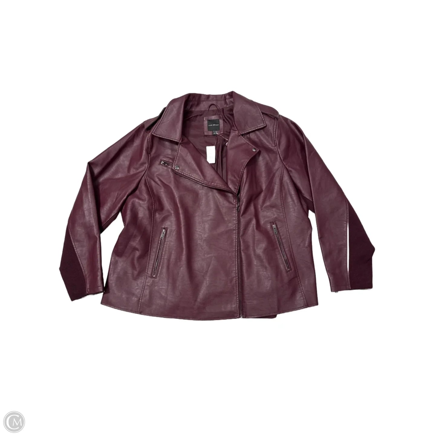 Jacket Moto By Lane Bryant In Purple, Size: 3x