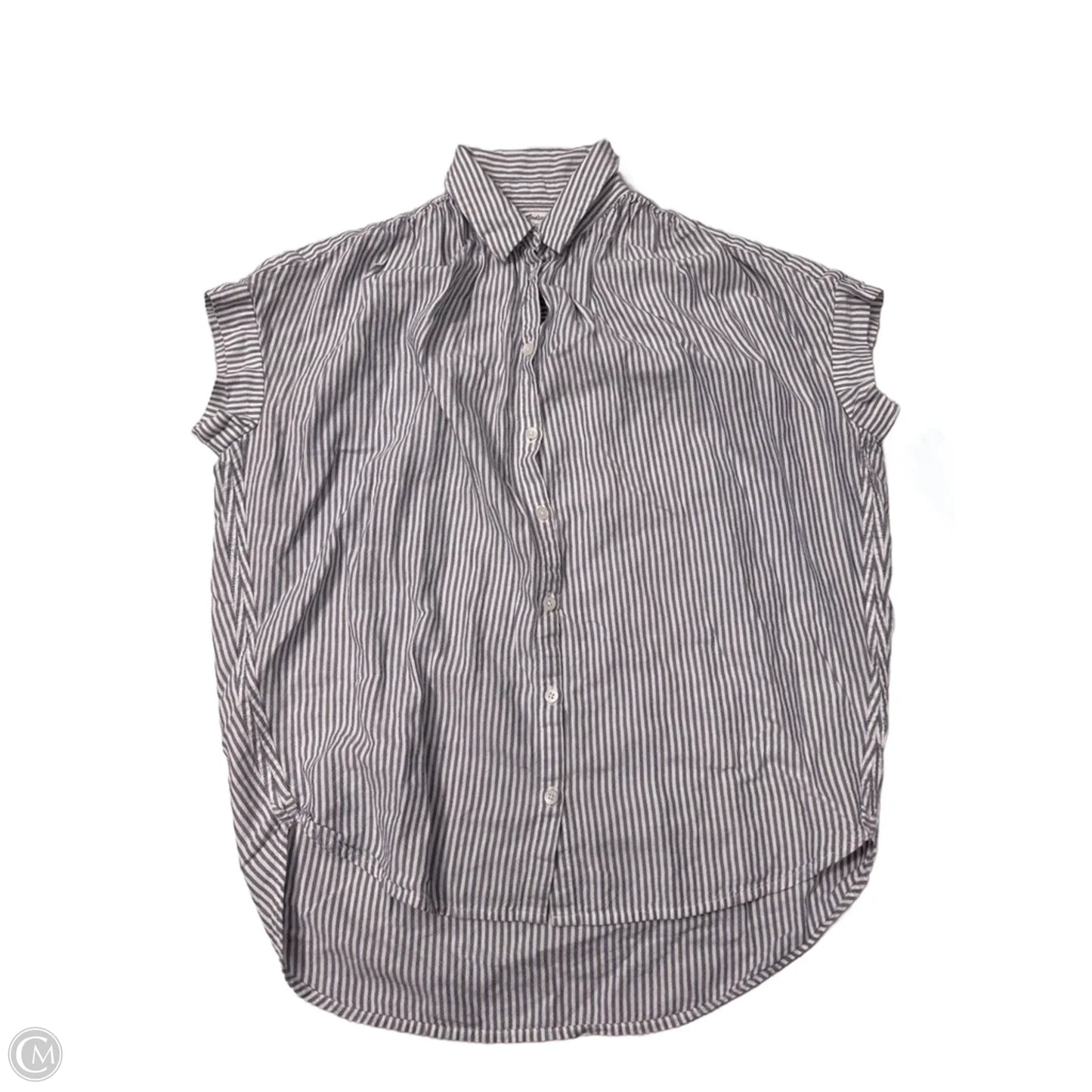Top Short Sleeve By Madewell In Striped Pattern, Size: Xs