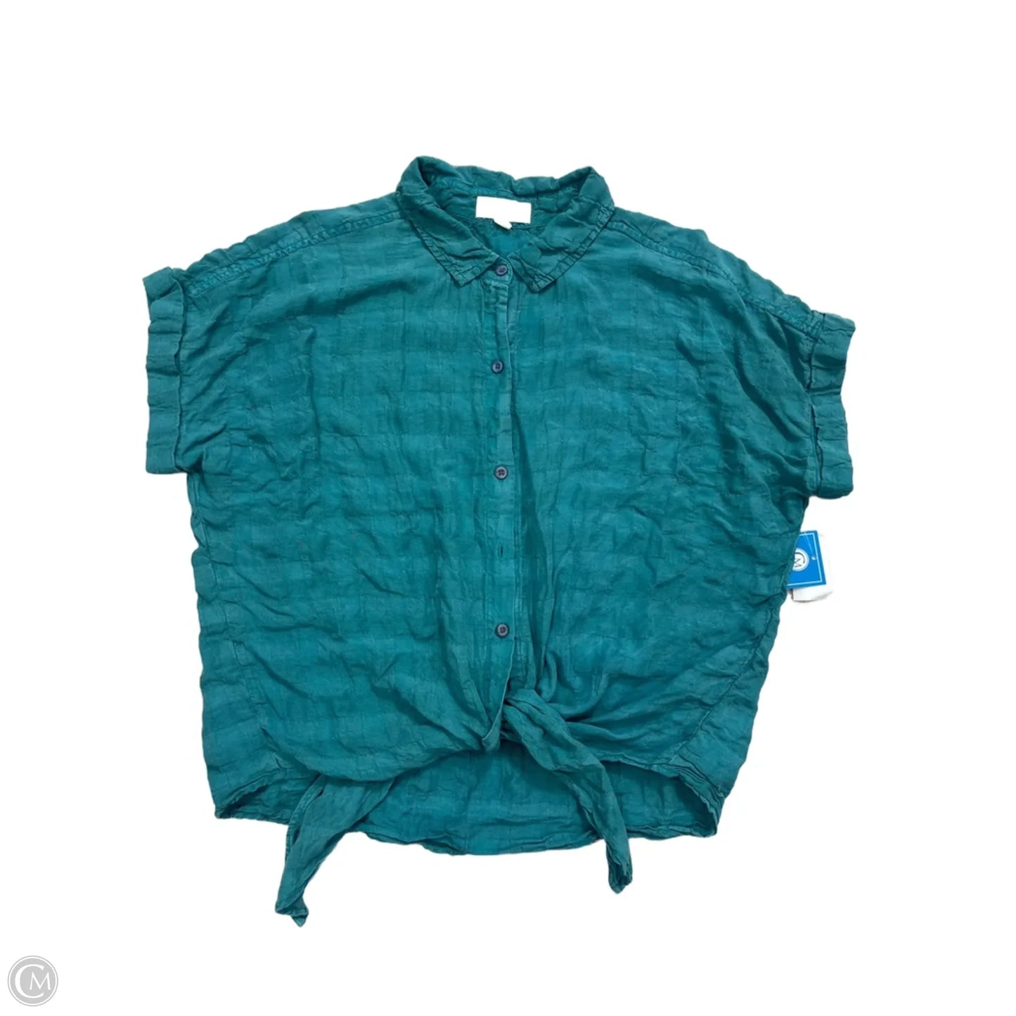 Top Short Sleeve By Cloth & Stone In Blue, Size: M