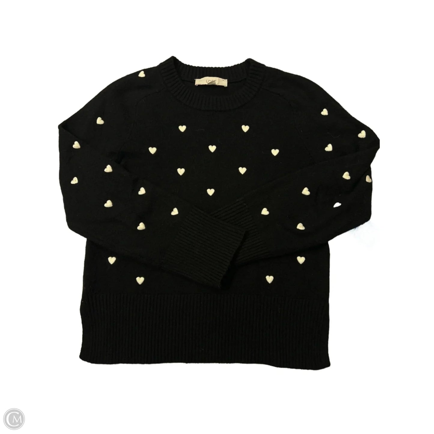 Sweater By Loft In Black & White, Size: Xs