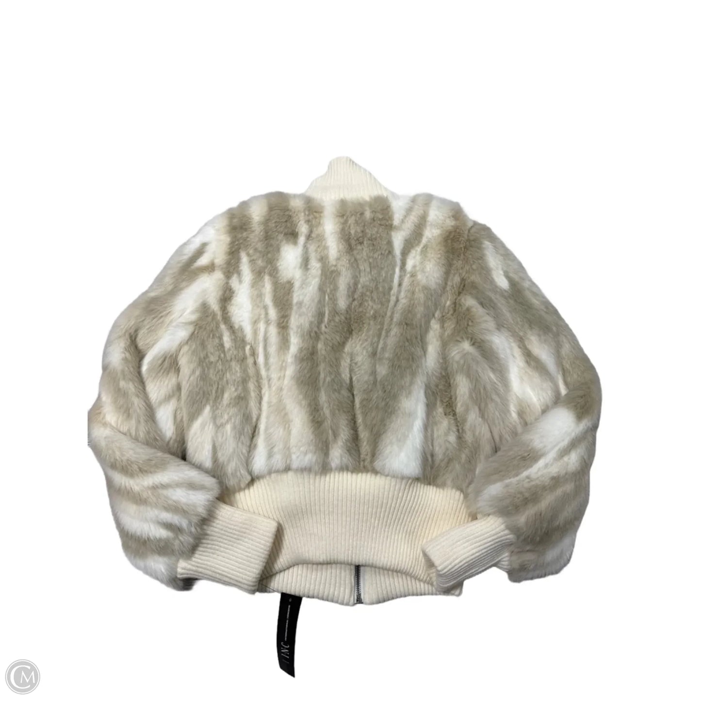 New! Jacket Faux Fur & Sherpa By Inc In Cream & White, Size: M