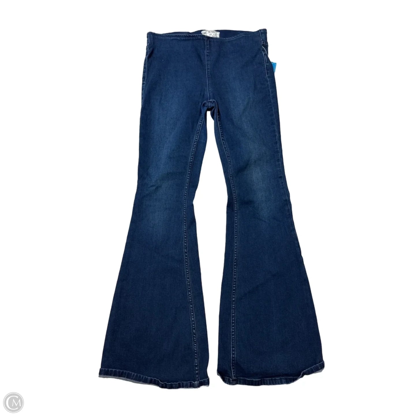 Jeans Flared By Free People In Blue Denim, Size: 8