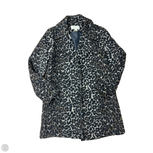 Coat Peacoat By Michael Kors In Animal Print, Size: S