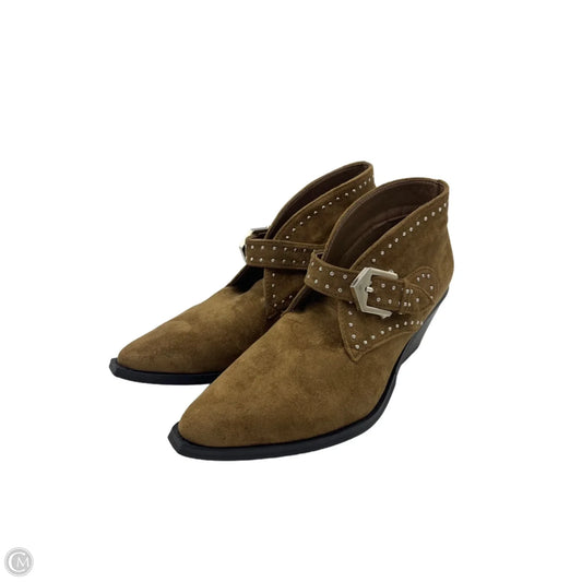 Boots Ankle Heels By Seven 7 In Brown, Size: 8