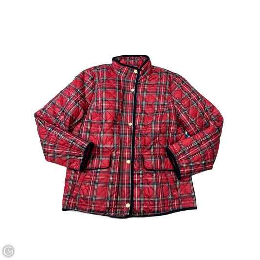 Coat Puffer & Quilted By Talbots In Red, Size: Large Petite