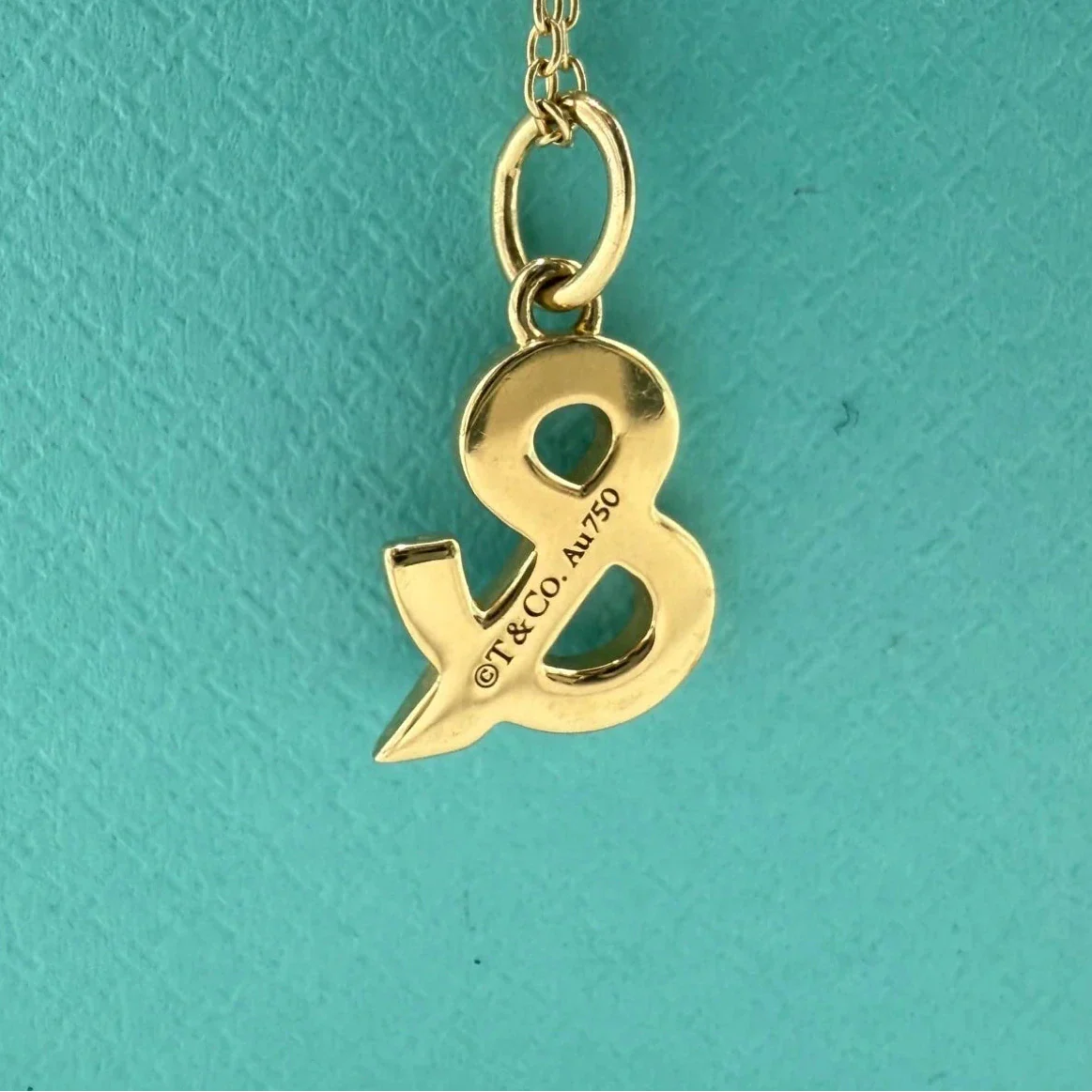 Tiffany & Company Ampersand "&" 18K and Diamond Luxury Necklace