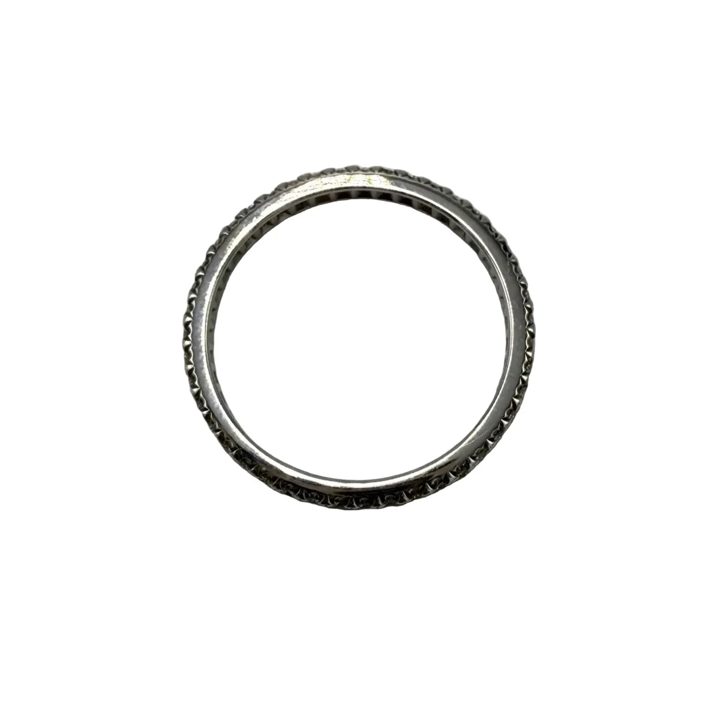 Tiffany & Company Full Eternity Platinum w/ Diamonds Luxury Ring,  Size: 6.5