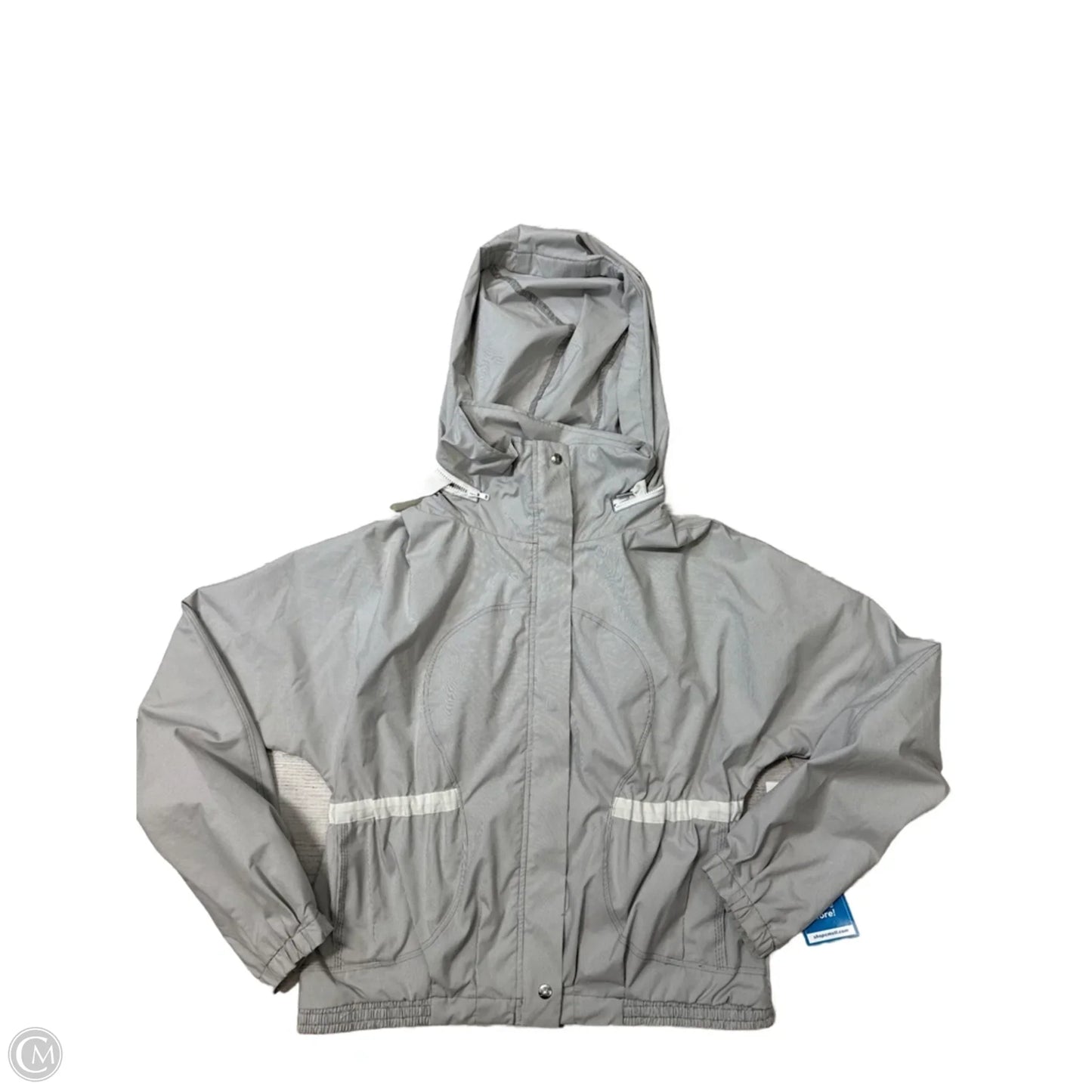 Athletic Jacket By Lululemon In Grey & White, Size: M