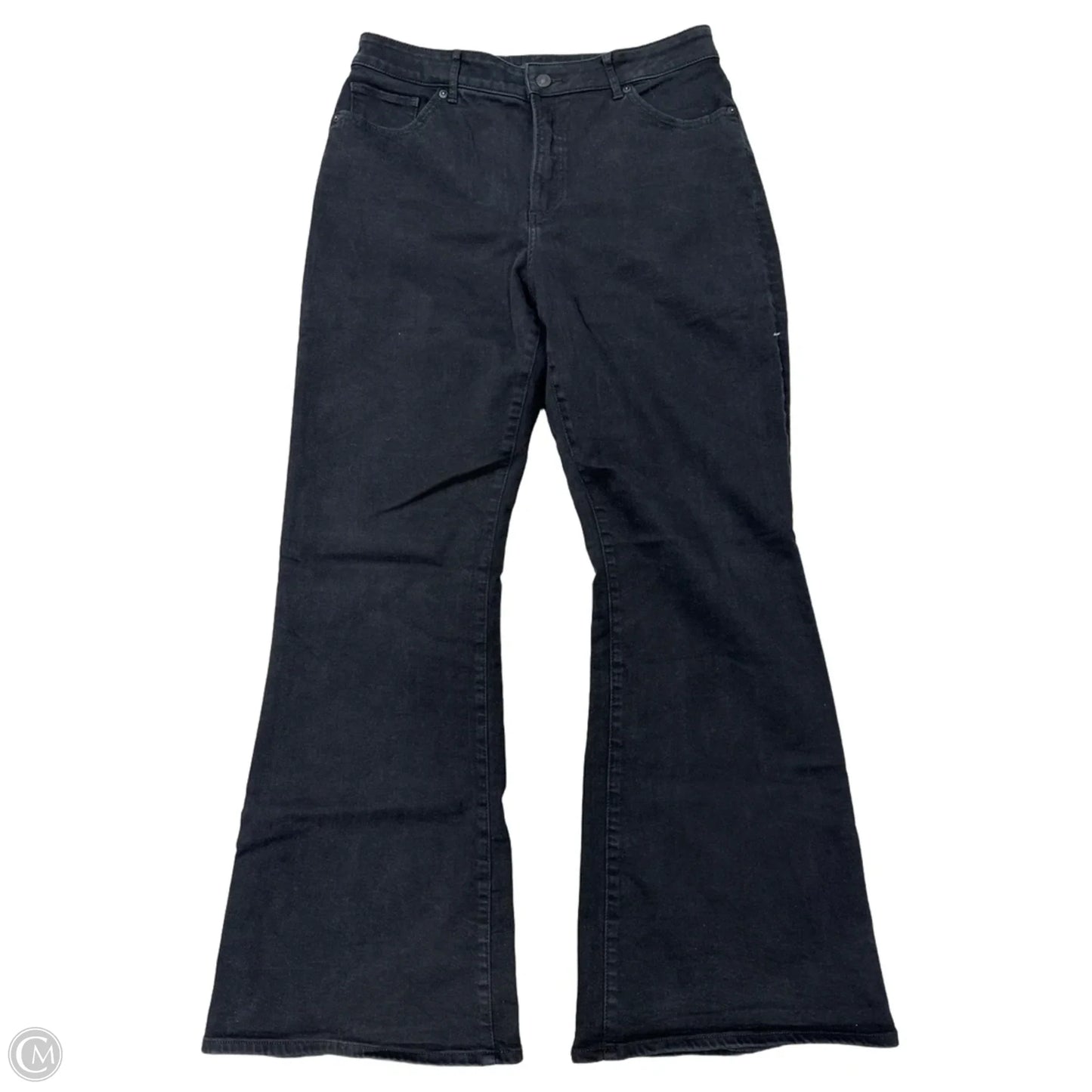 Jeans Flared By Express In Black Denim, Size: 12