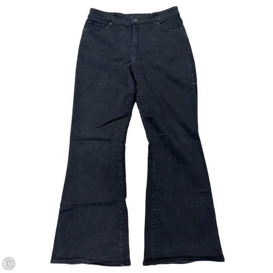 Jeans Flared By Express In Black Denim, Size: 12