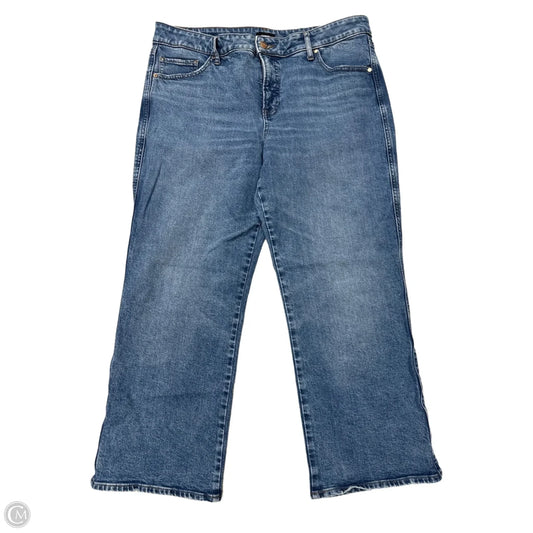 Jeans Straight By Express In Blue Denim, Size: 12