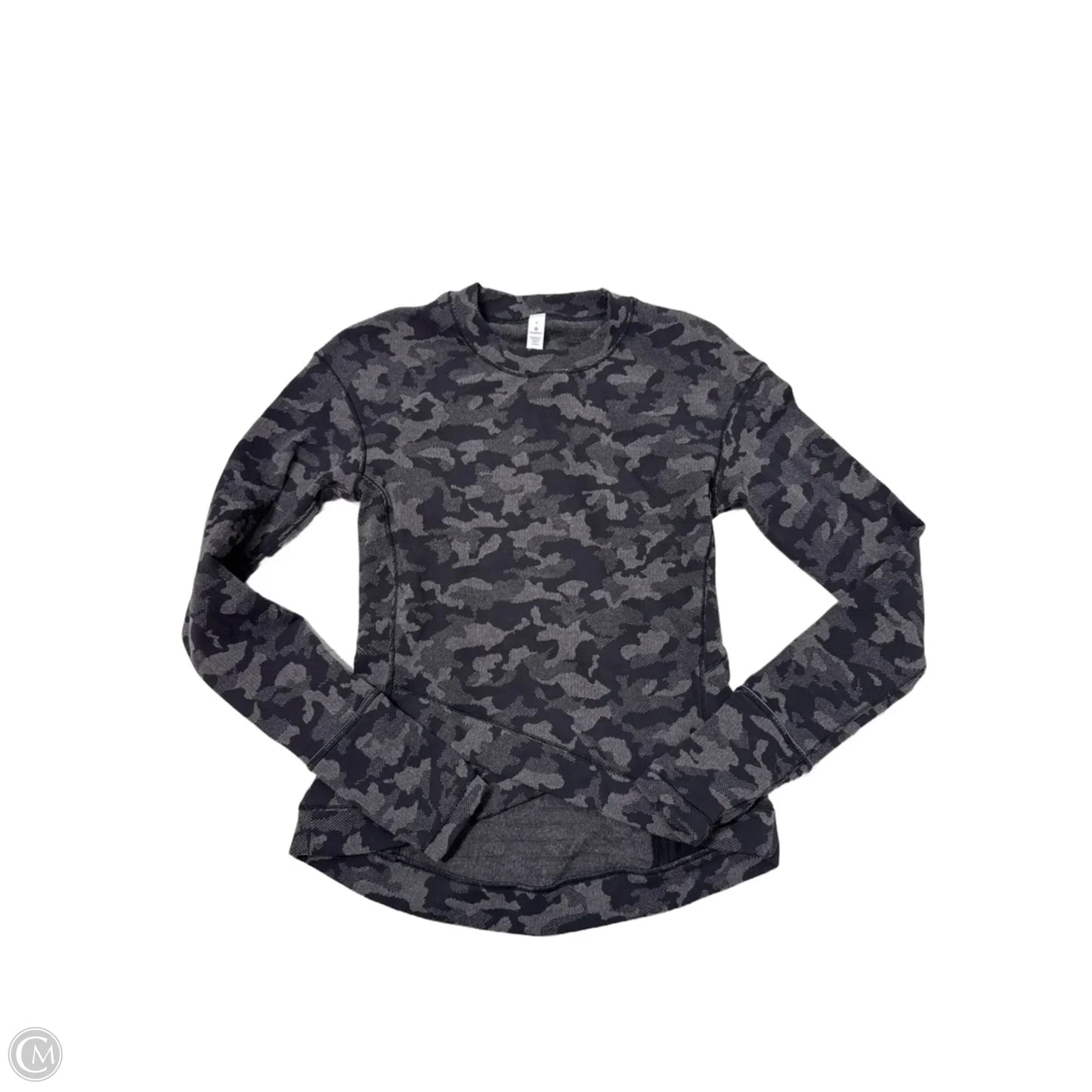 Athletic Top Long Sleeve Crewneck By Lululemon In Camouflage Print, Size: S