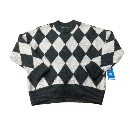 Sweater By Abercrombie And Fitch In Cream & Grey, Size: M