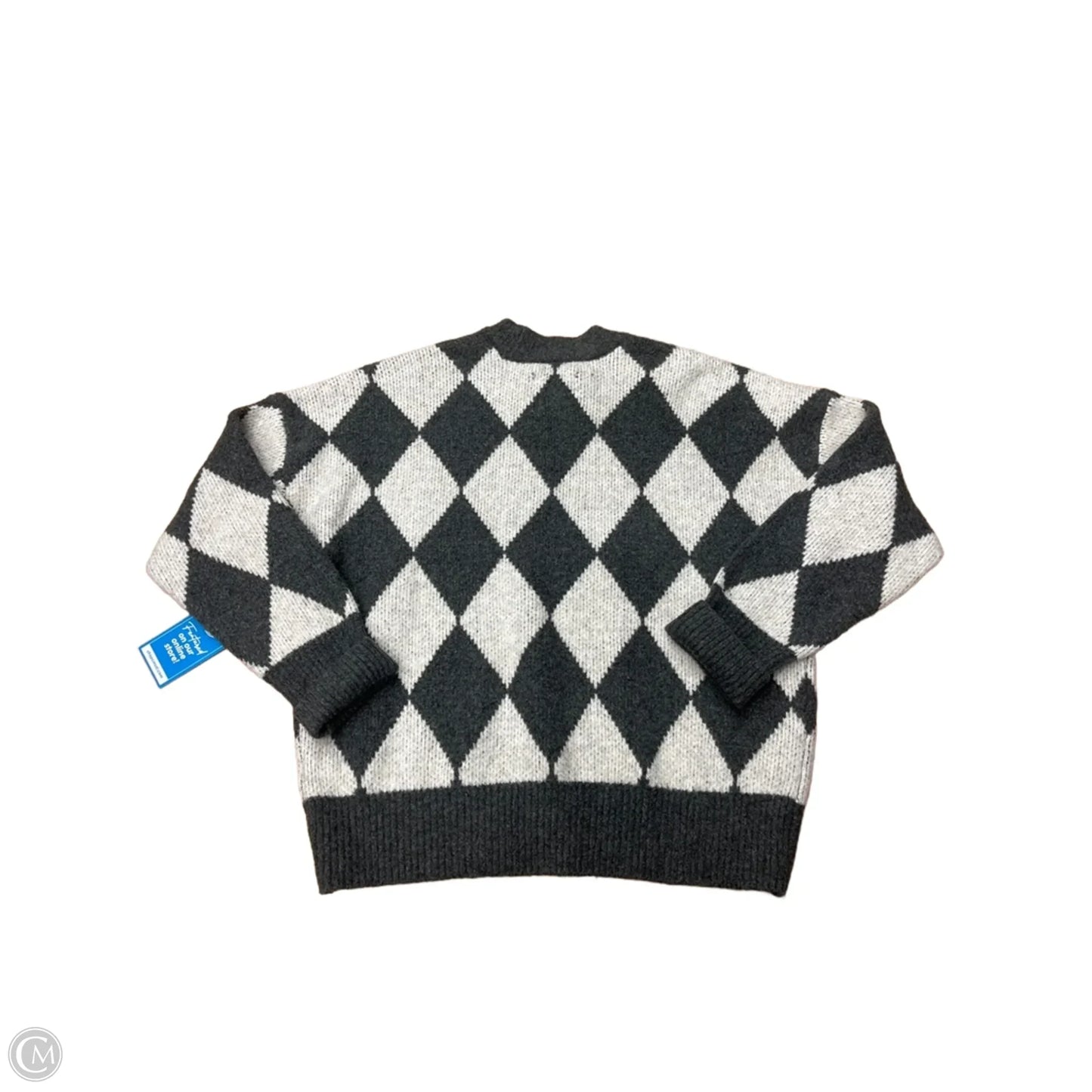 Sweater By Abercrombie And Fitch In Cream & Grey, Size: M