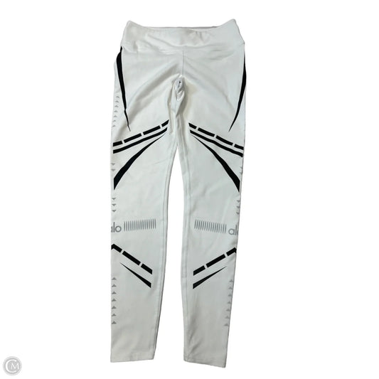 Athletic Leggings By Alo In Black & White, Size: S