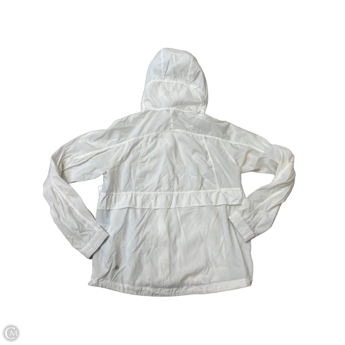 Athletic Jacket By Lululemon In White, Size: M