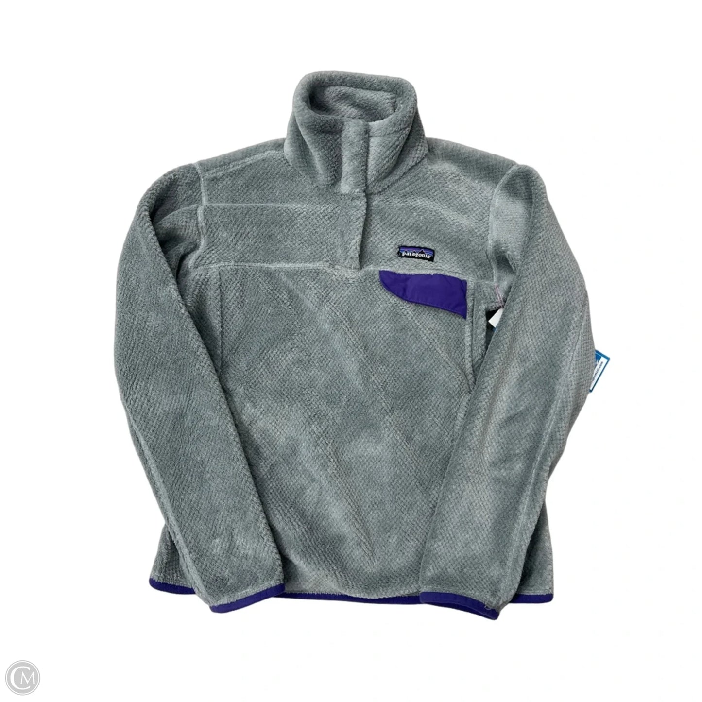 Jacket Fleece By Patagonia In Grey, Size: M