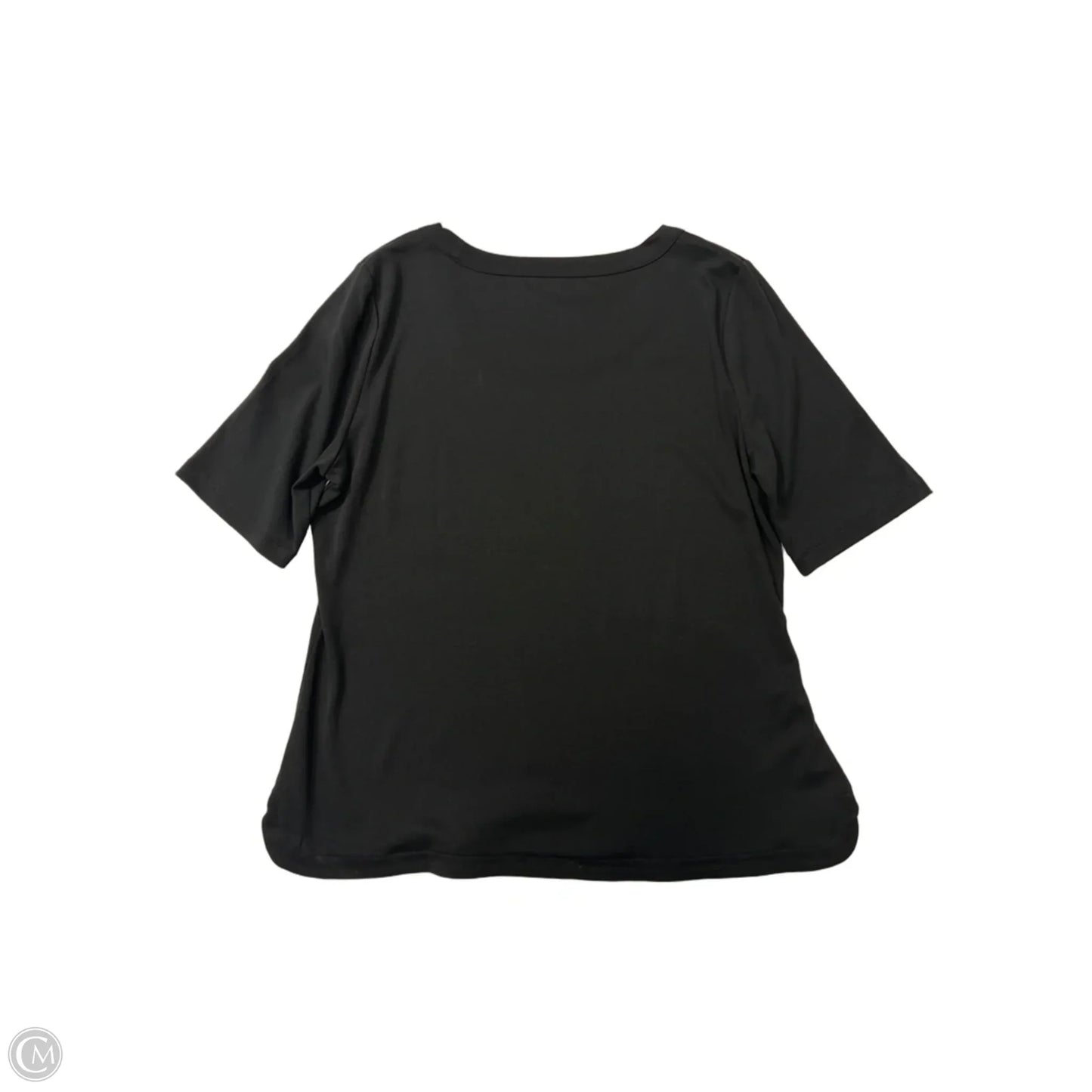 New! Top Short Sleeve Basic By Talbots In Black, Size: Xl