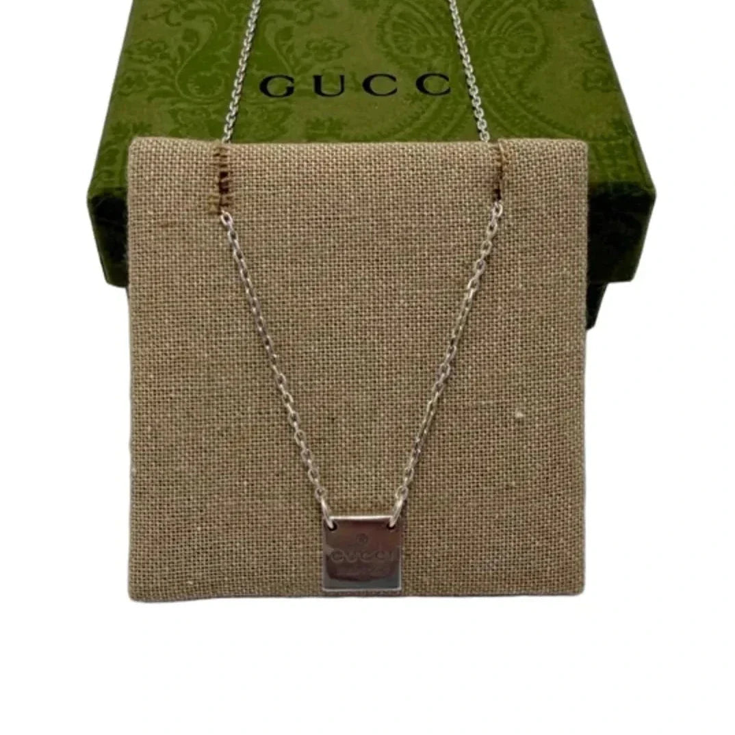 Gucci 925 Sterling Tag Luxury Necklace
