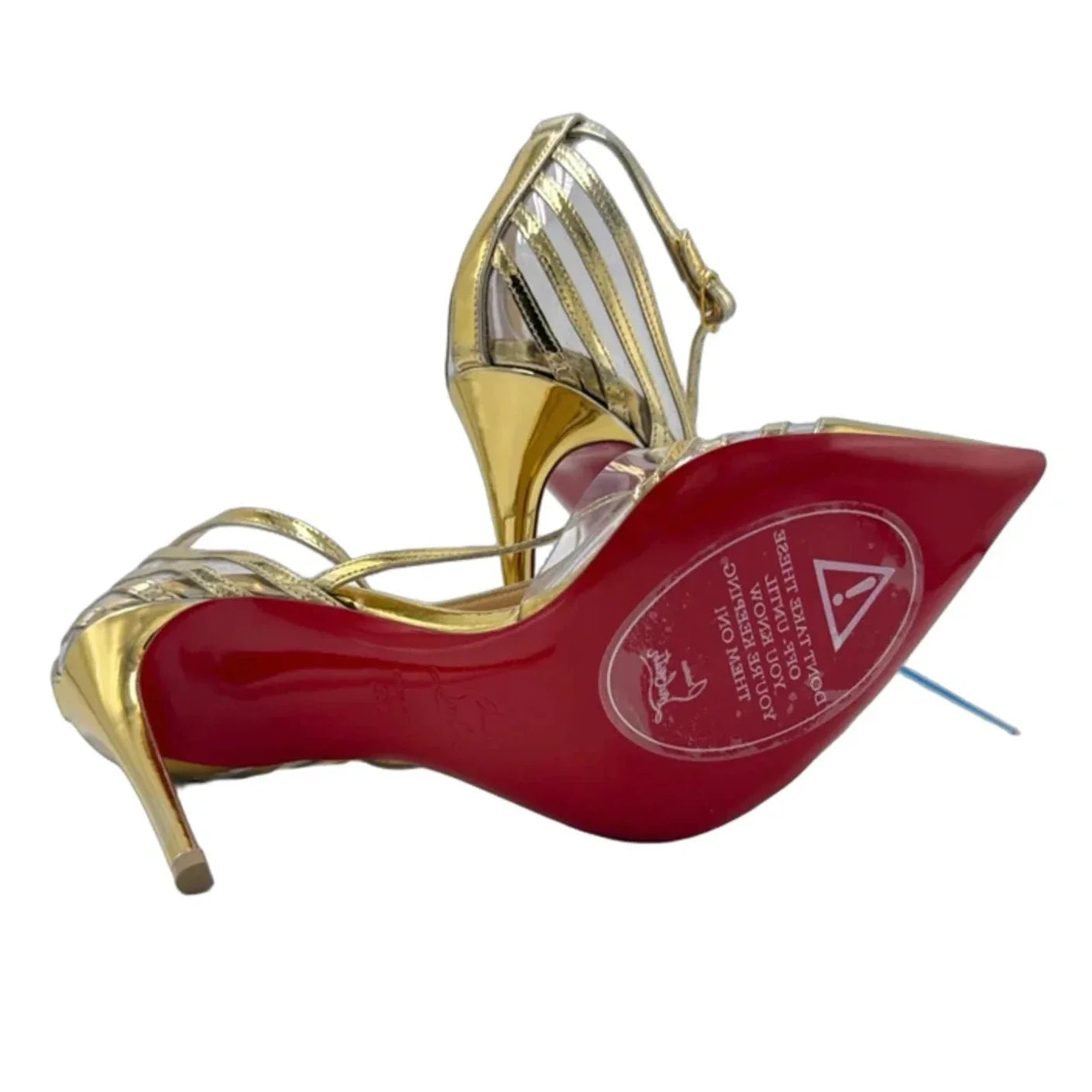 Christian Louboutin Deck 100 Specchio PVC Luxury Pumps, Size: 9.5