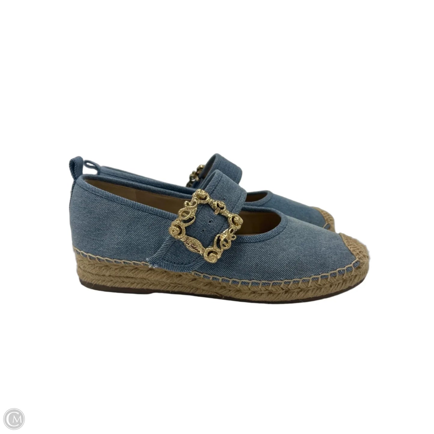 Sandals Flats By Sam Edelman In Blue & Gold, Size: 8