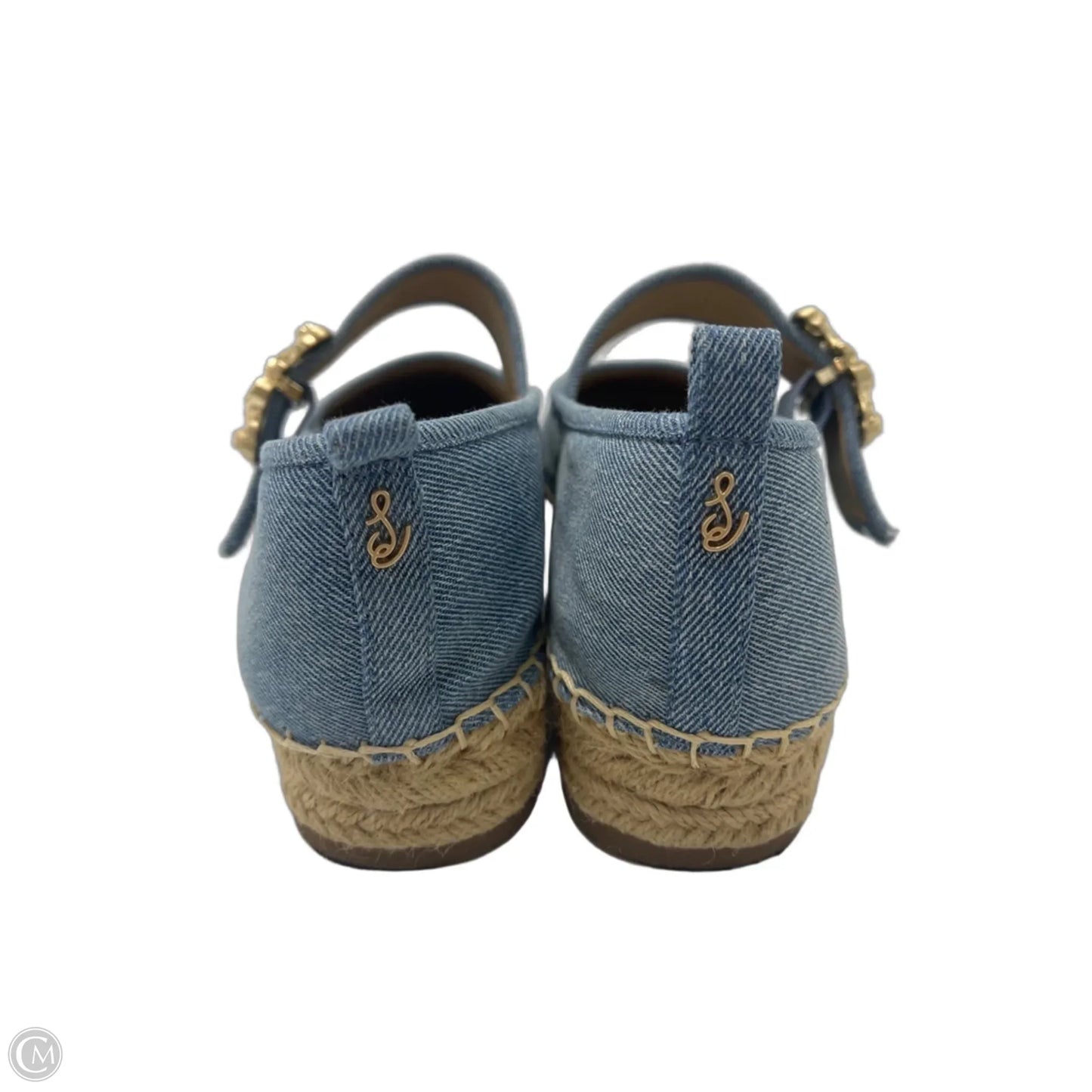 Sandals Flats By Sam Edelman In Blue & Gold, Size: 8